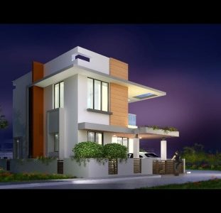 Proposed 4BHK 1500sft Duplex house at Bondel, Mangalore city