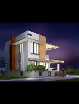 Proposed 4BHK 1500sft Duplex house at Bondel, Mangalore city