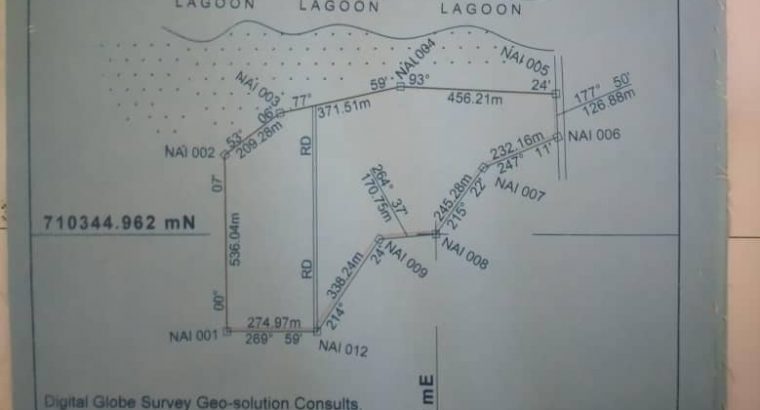 * 40Acres of land in Olomowewe – Origanrigan OSOROKO ibeju lekki  Near Dan